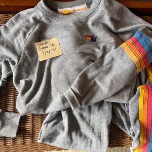 Aviator Nation Set Heather Grey five stripe